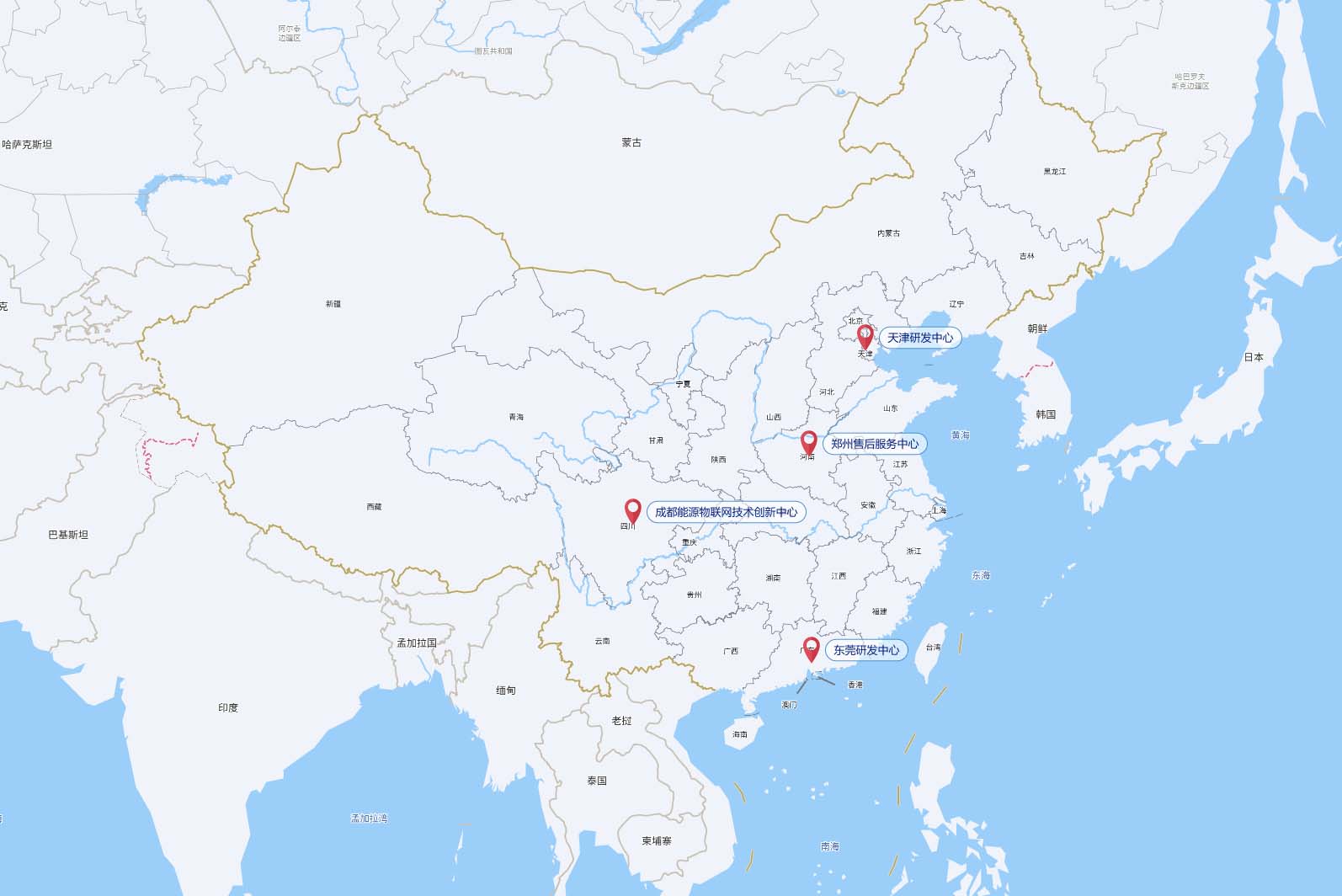 公司地址分布图